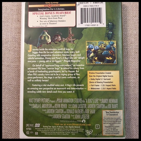 📗📗FREE WITH PURCHASE --a bug's life DVD📗📗 - Picture 2 of 7